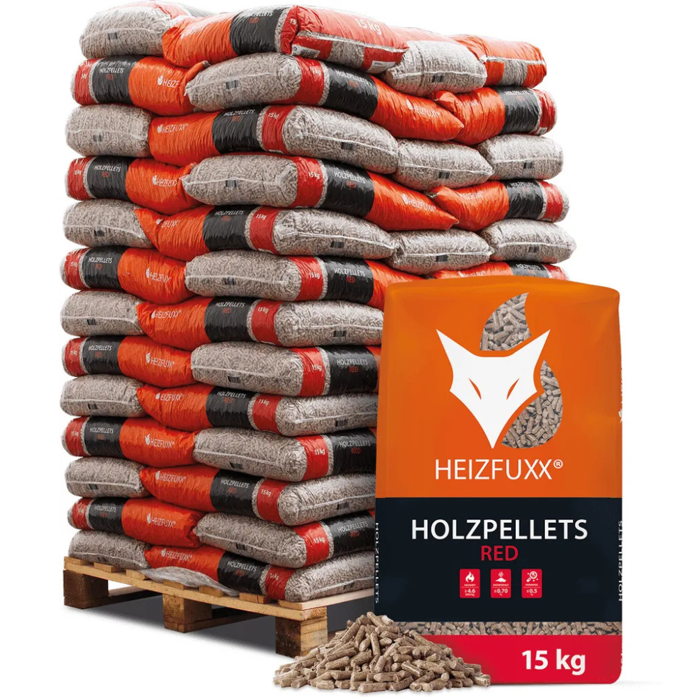 Heizfuxx Holzpellets Red 15 kg x 65 sacos