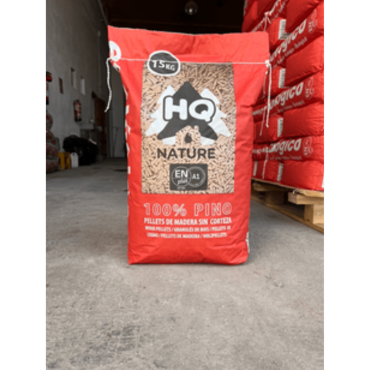 Pellet de Madera de Pino BIO 1050 kg / 70 Sacos de 15 kg